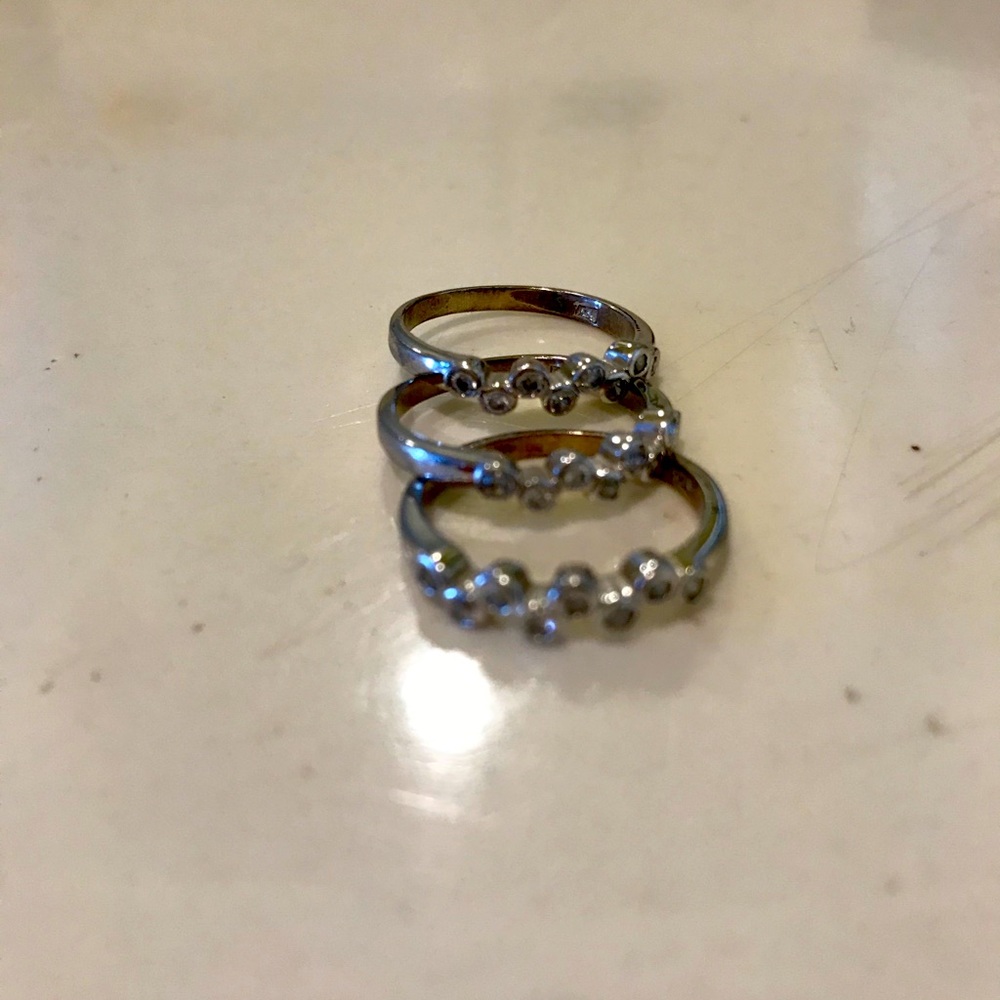 Sterling Silver 925 Stackable Ring With Cz Stone - image 2